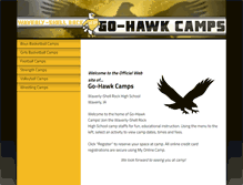 Tablet Screenshot of go-hawkcamps.com